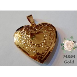 Gold Filled medál Nyitható szív 4cm